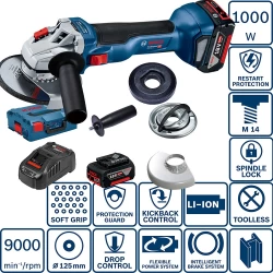Акумулаторен ъглошлайф GWS 18V-10, 06019J4004, BOSCH