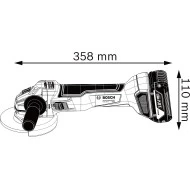 Акумулаторен ъглошлайф GWS 18V-10, SOLO, 06019J4002, BOSCH