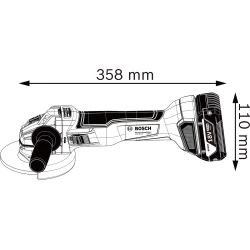 Акумулаторен ъглошлайф GWS 18V-10, SOLO, 06019J4002, BOSCH