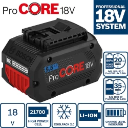 Акумулаторна батерия ProCORE18V 5.5Ah, 1600A02149, Bosch