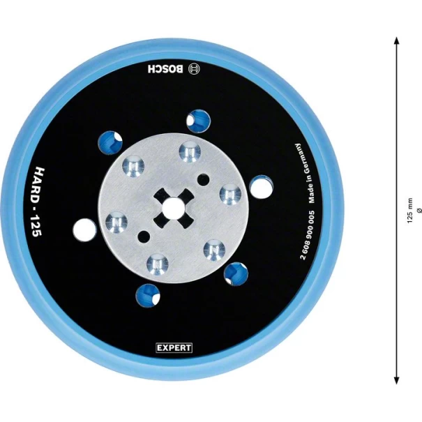Опорна подложка EXPERT Multihole Universal 125 mm, твърда, 2608900005, BOSCH