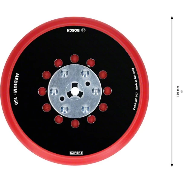 Опорна подложка EXPERT Multihole Universal 150 mm, средна, 2608900007, BOSCH