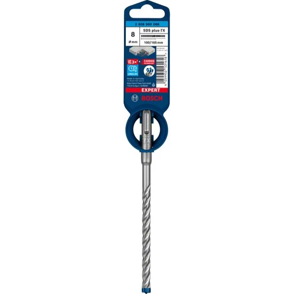 Свредло за перфоратор EXPERT SDS-plus-7Х 8x100x165 mm, 2608900088, BOSCH