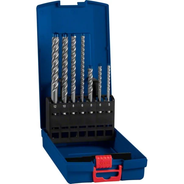 Комплект свредла за перфоратор EXPERT SDS-plus-7Х 5/6/6/8/8/10/12 mm 7бр, 2608900195, BOSCH