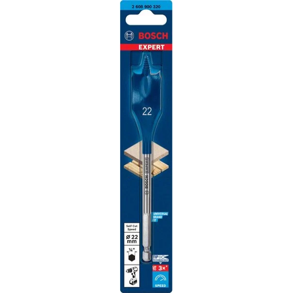 Плоско свредло EXPERT Self Cut Speed 22 x 152 mm, 2608900320, BOSCH