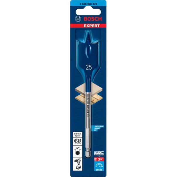 Плоско свредло EXPERT Self Cut Speed 25 x 152 mm, 2608900322, BOSCH