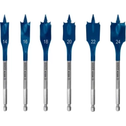 Комплект плоски свредла EXPERT Self Cut Speed 14/16/18/20/22/24 mm 6 бр., 2608900332, BOSCH