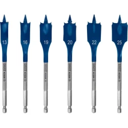 Комплект плоски свредла EXPERT Self Cut Speed 13/16/19/20/22/25 mm 6 бр., 2608900333, BOSCH
