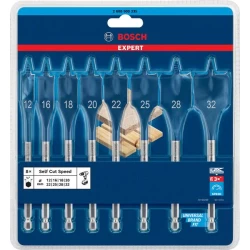 Комплект плоски свредла EXPERT Self Cut Speed 12/16/18/20/22/25/28/32 mm 8 бр., 2608900335, BOSCH