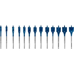Комплект плоски свредла EXPERT Self Cut Speed 10/12/13/14/16/18/20/22/24/25/28/30/32 mm 13 бр., 2608900336, BOSCH