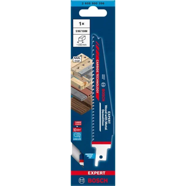 Нож за саблен трион EXPERT 'Wood with Metal Demolition' S 967 XHM 1 бр., 2608900396, BOSCH