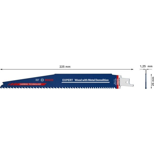 Нож за саблен трион EXPERT 'Wood with Metal Demolition' S 1167 XHM 10 бр., 2608900400, BOSCH