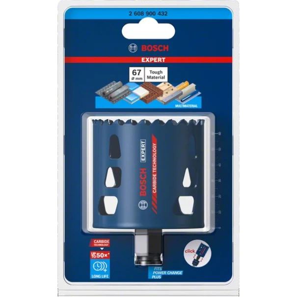 Боркорона EXPERT Tough Material 67 x 60 mm, 2608900432, BOSCH