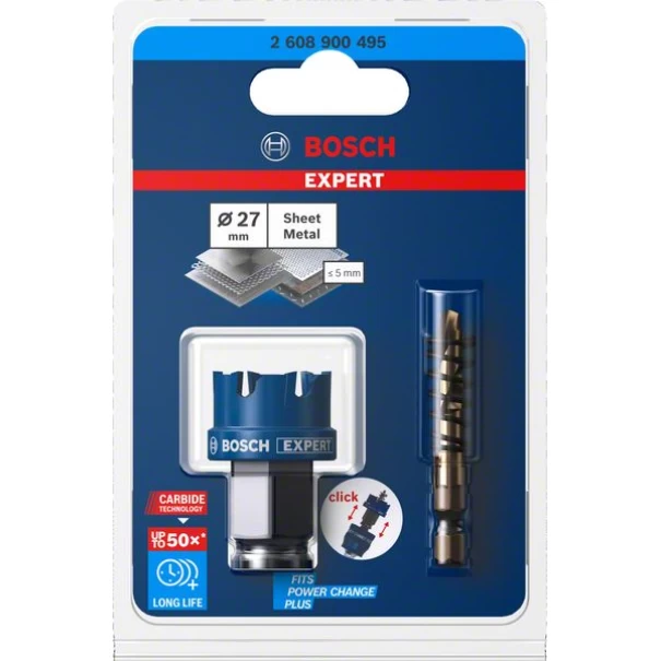 Боркорона EXPERT Sheet Metal 27 x 5 mm, 2608900495, BOSCH