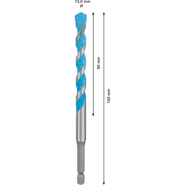 Свредло EXPERT HEX-9 MultiConstruction 12 x 90 x 150 mm, 2608900583, BOSCH