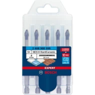 Комплект свредла за керемиди EXPERT HEX-9 HardCeramic, 6 mm 5бр, 2608900599, BOSCH