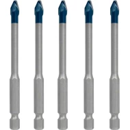 Комплект свредла за керемиди EXPERT HEX-9 HardCeramic, 6 mm 5бр, 2608900599, BOSCH