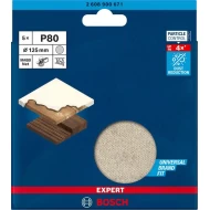 Абразивна мрежа EXPERT M480 за ексцентършлайф 125 mm, G 80 5бр, 2608900671, BOSCH