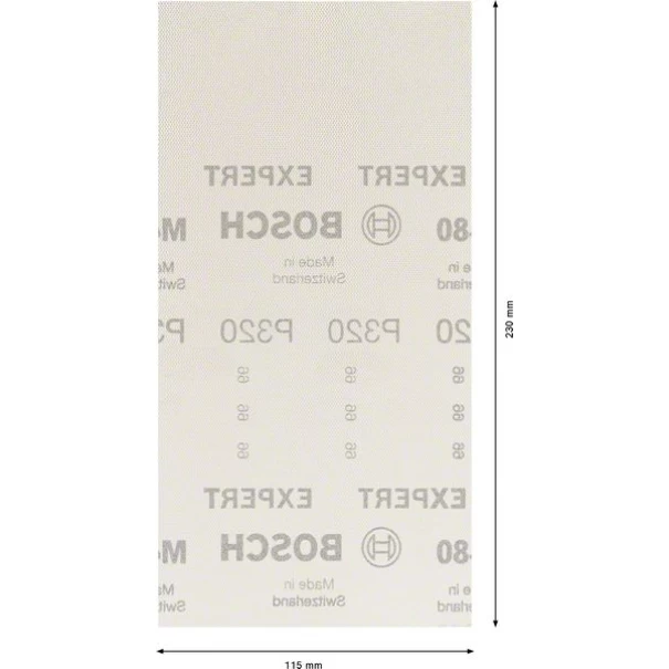 Абразивна мрежа EXPERT M480 за виброшлайф 115 x 230 mm, G 320, 50бр, 2608900774, BOSCH