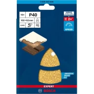 Шкурка EXPERT C470 с 11 отвора, за мултифункционална шлайфмашина 102 x 62 mm, 93 mm, G 40 10бр, 2608900886, BOSCH