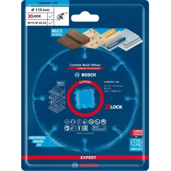 Отрезен диск EXPERT Carbide Multi Wheel X-LOCK 115 mm, 22,23 mm, 2608901192, BOSCH