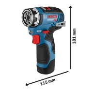 Акумулаторен винтоверт GSR 12V-35 FC, безчетков, с патронник, SOLO, 06019H3002, BOSCH