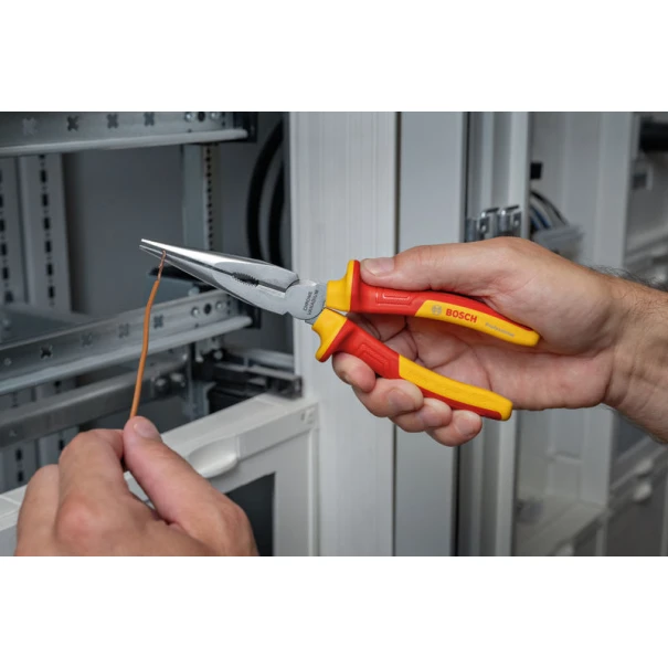 Клещи захващащи полукръгли с резец VDE, 200 mm, 1600A02NE3, BOSCH