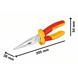Клещи захващащи полукръгли с резец VDE, 200 mm, 1600A02NE3, BOSCH