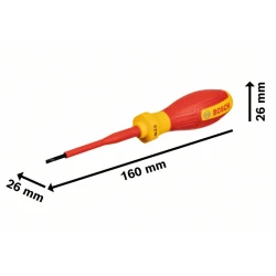 Отвертка плоска изолирана VDE SL2.5x75, 1600A02NC0, BSOCH