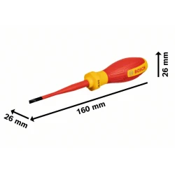 Отвертка плоска изолирана VDE SL3.5x75, 1600A02NC1, BOSCH