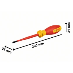 Отвертка плоска изолирана VDE SL4.5x100, 1600A02NC2, BOSCH