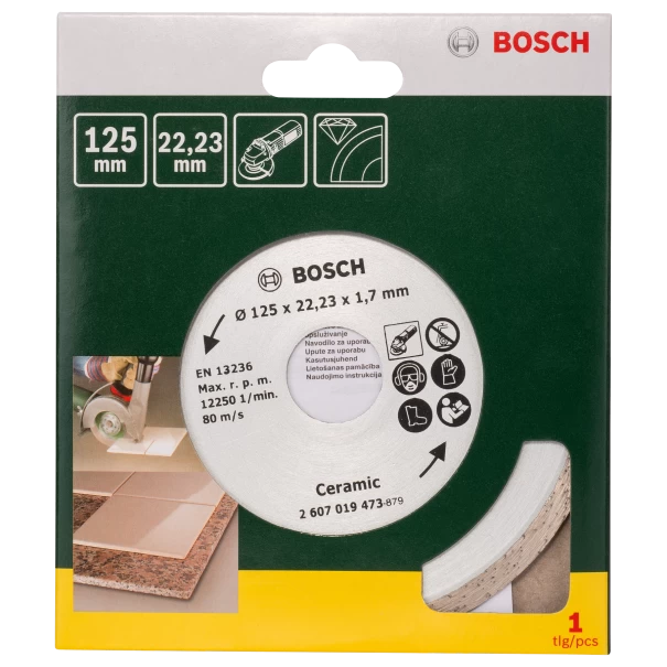 Диск диамантен за рязане на фаянсови плочки, Ø 125 mm, 2607019473, BOSCH