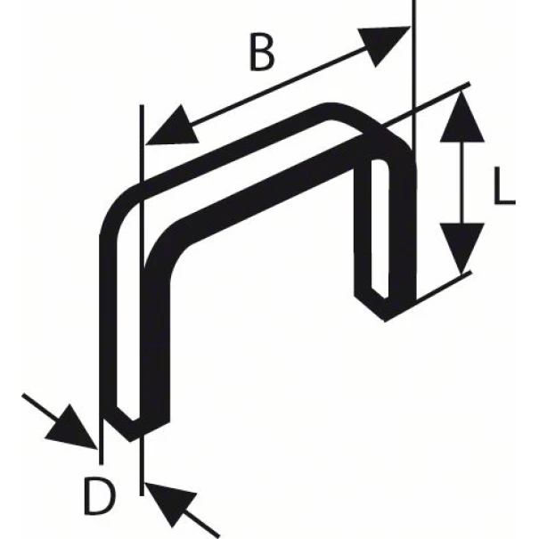 Скоба от фина тел тип 53, 11,4x0,74x10 mm, 1000 бр, 1609200366, BOSCH