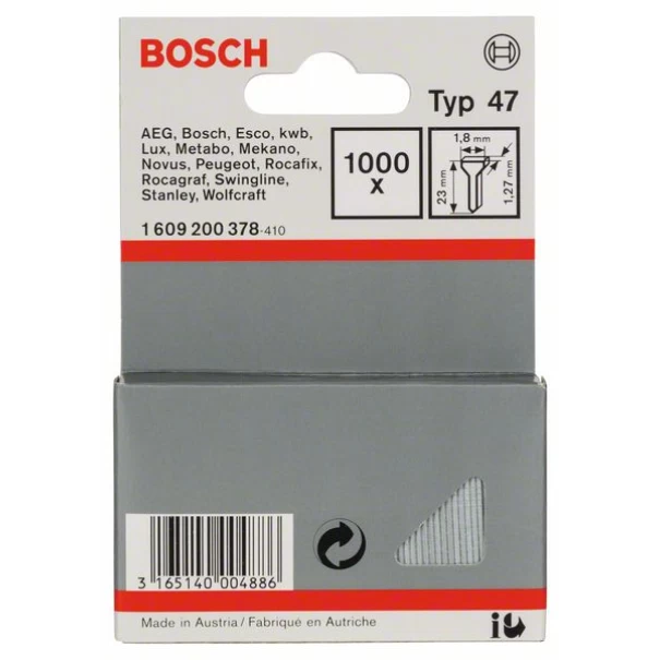 Пирон тип 47, 1,8x1,27x23 mm, 1000 бр, 1609200378, BOSCH