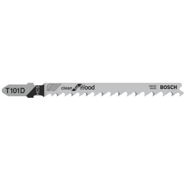 Нож за прободен трион T 101 D, Clean for Wood, 5бр, 2608630032, BOSCH