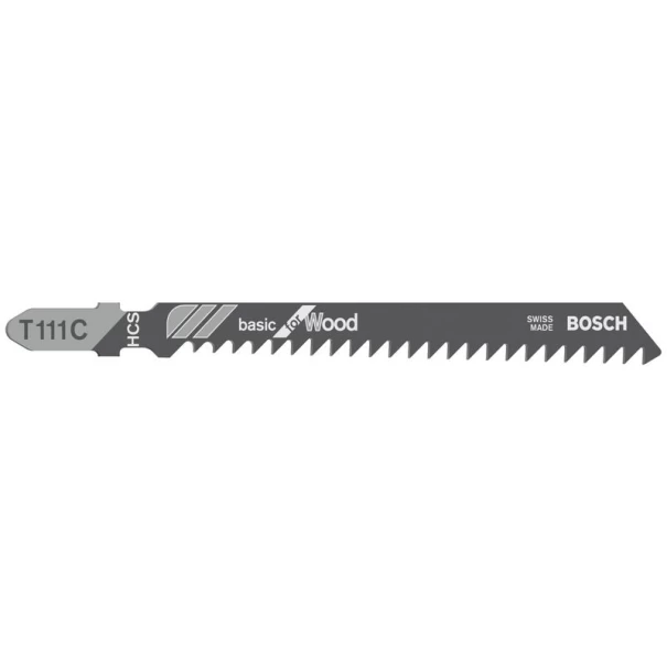 Нож за прободен трион T 111 C, Basic for Wood, 5бр, 2608630033, BOSCH