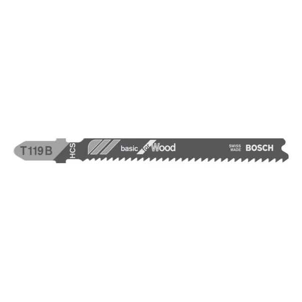 Нож за прободен трион T 119 B, Basic for Wood, 5бр, 2608630037, BOSCH