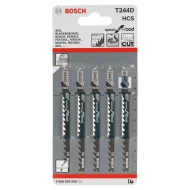 Нож за прободен трион T 244 D, Speed for Wood, 5бр, 2608630058, BOSCH