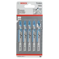 Нож за прободен трион T 118 A, Basic for Metal, 5бр, 2608631013, BOSCH