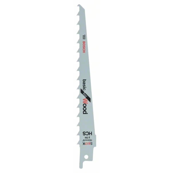 Нож за саблен трион за дърво S 617 K, Basic for Wood, 2бр, 2608650616, BOSCH