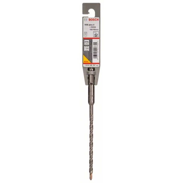 Свредло за перфоратор SDS-plus-5, 6x100x165 mm, 1 бр, 1618596167, BOSCH