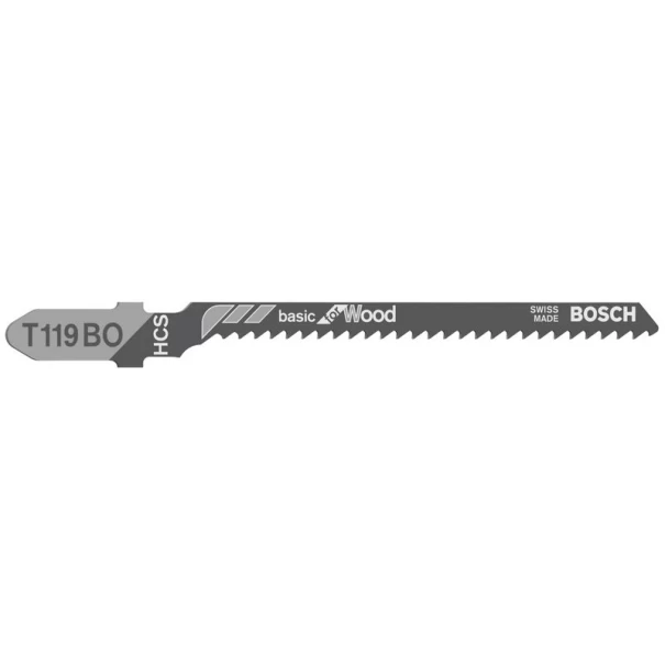 Нож за прободен трион T 119 BO, Basic for Wood, 3бр, 2608637788, BOSCH
