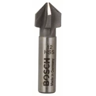 Зенкер конусен HSS, с 5 остриета х 90°, Ø12,0x40x1/4, захват Ø8mm, 1бр, 2608596371, BOSCH