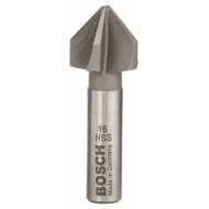 Зенкер конусен HSS, с 5 остриета х 90°, Ø16,0x43x1/4, захват Ø8mm, 1бр, 2608596372, BOSCH