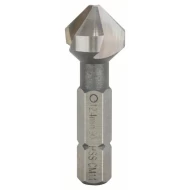 Зенкер конусен HSS с 3 остриета х 90°, Ø12,4x35, HEX 1/4, 1бр, 2608596407, BOSCH