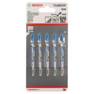 Нож за прободен трион T 118 EOF, Flexible for Metal, 5бр, 2608634237, BOSCH