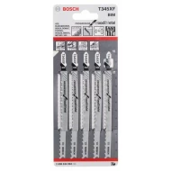 Нож за прободен трион T 345 XF, Progressor for Wood and Metal, 5бр, 2608634994, BOSCH