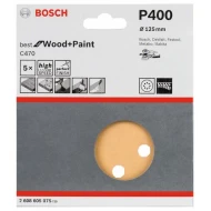 Набор шлифовъчни ленти, 5 ч, 125 mm, G 400, 2608605075, BOSCH