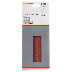Шкурки за виброшлайф, 10ч, 93x230mm, G120, 2608605298, BOSCH