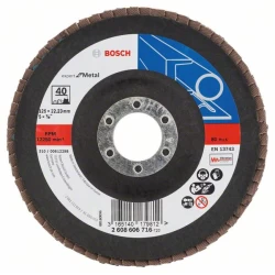 Диск ламелен за ъглошлайф X551, Expert for Metal 125mm, 22,23mm, 40, 2608606716, BOSCH